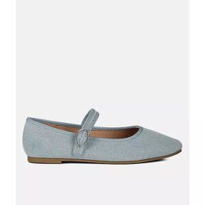 Iker Classic Denim Pin Buckle Ballerinas/NIB/9